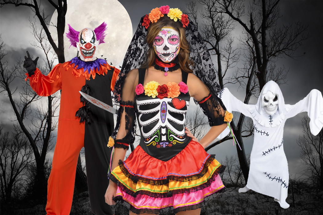 karnevalskostumer og Halloween-masker