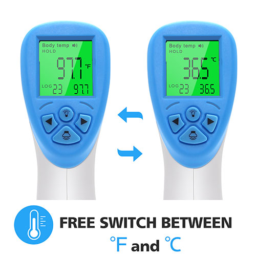 kontaktløst termometer til måling af temperaturen på panden