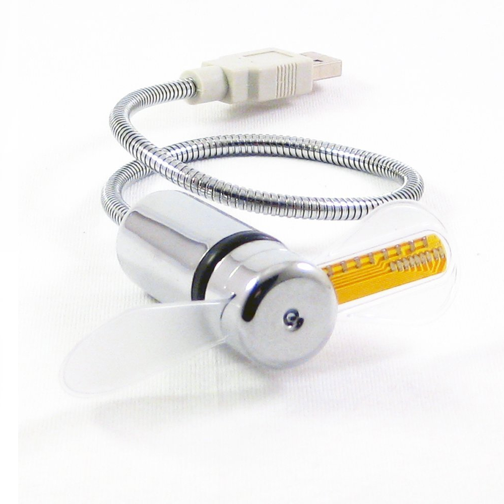 USB-blæser med LED-ur Mania