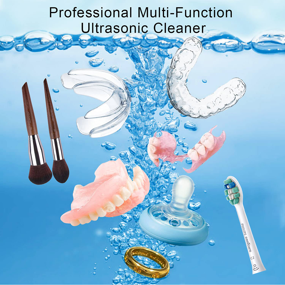 ultralydsrensningsanordning til tandbørster tandprotese