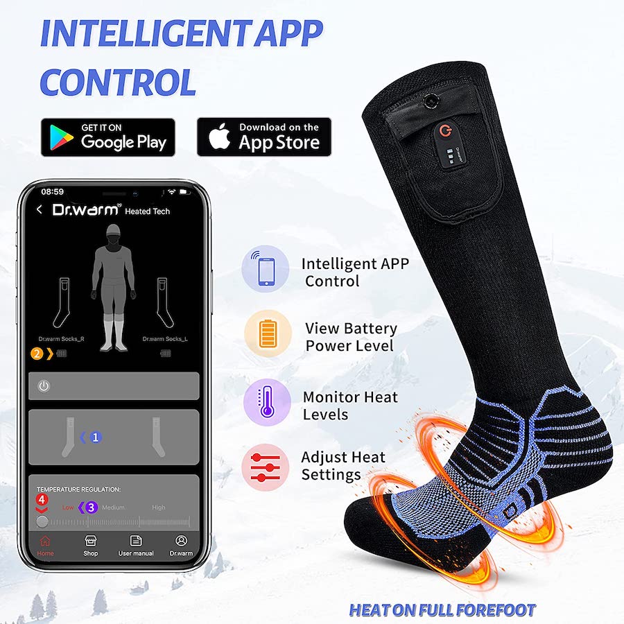 El-sokker opvarmet - styring via mobil smartphone app