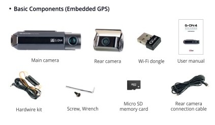 g-on 4 gnet kamera pakke indhold