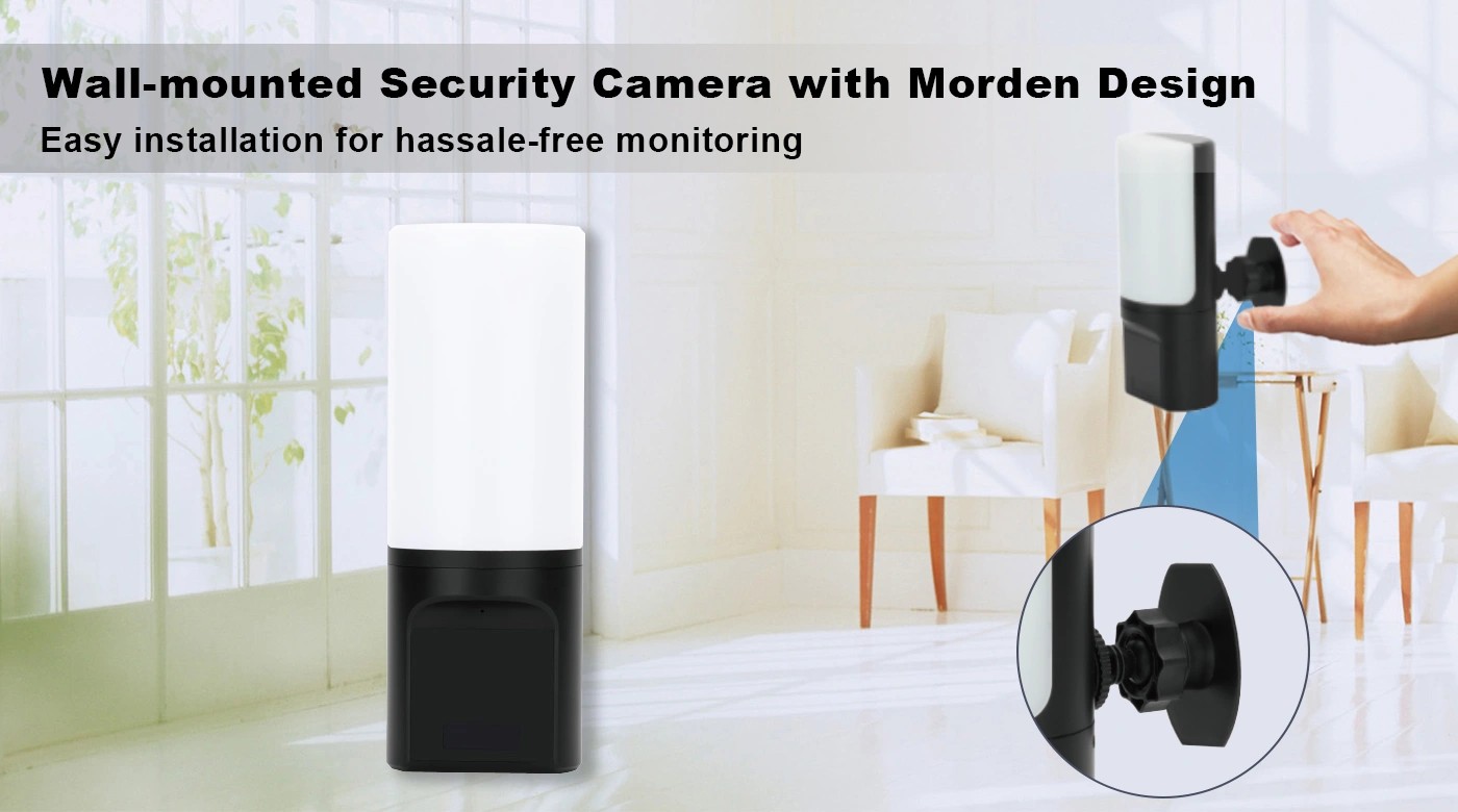 Lampe spion skjult sikkerhedskamera til dit hus, lejlighed, kontor