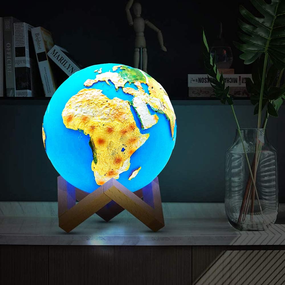globelys - natlampe i form af jorden