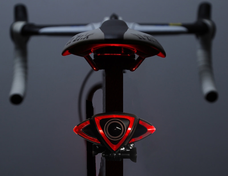 cykel bakkamera wifi + LED advarselslys