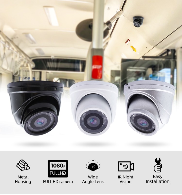 FULL HD bilkamera AHD 3,6 mm objektiv + 12 IR LED'er og filter