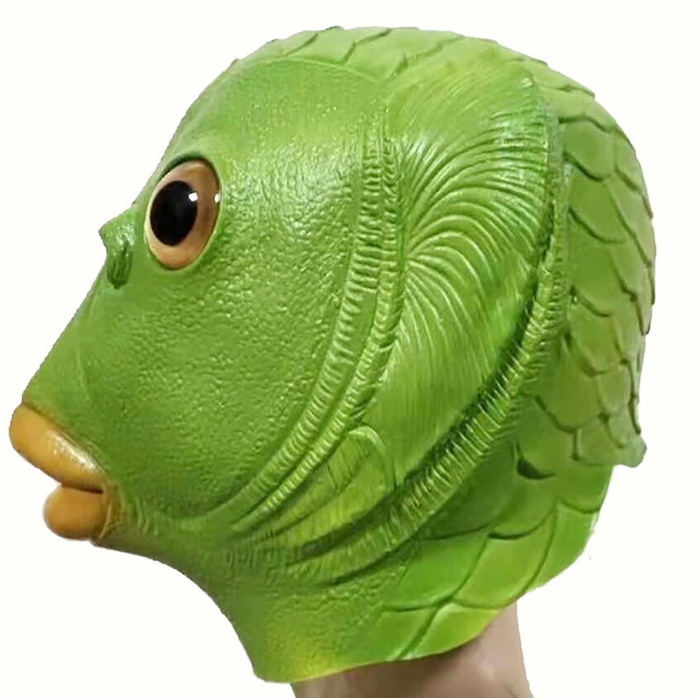 Fiskegrønt hoved ansigts silikone maske