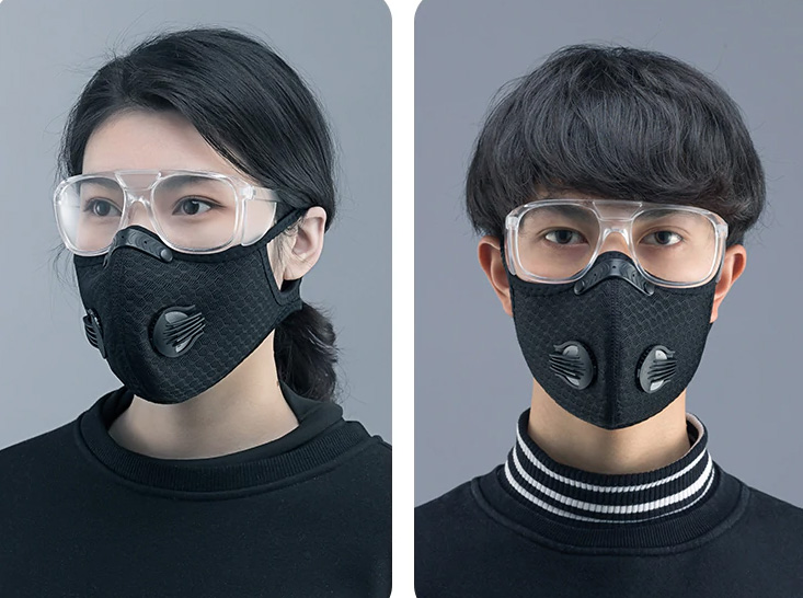 beskyttelsesbriller med maske mod koronavirus