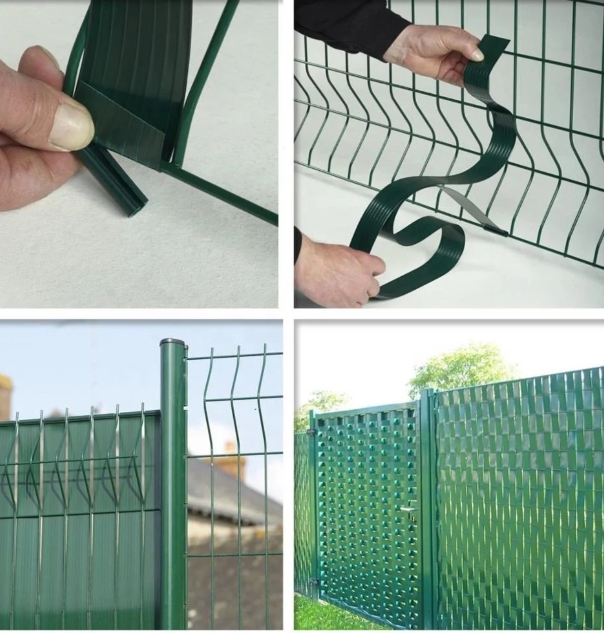fylder hegnet med plast PVC grå antracit ral 7016