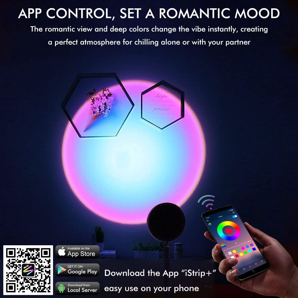 wifi lampe rgb farverig til mobiltelefon support app