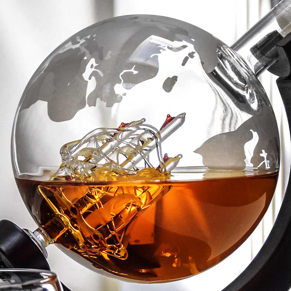 globe karafsæt til drinks whisky rom bourbon