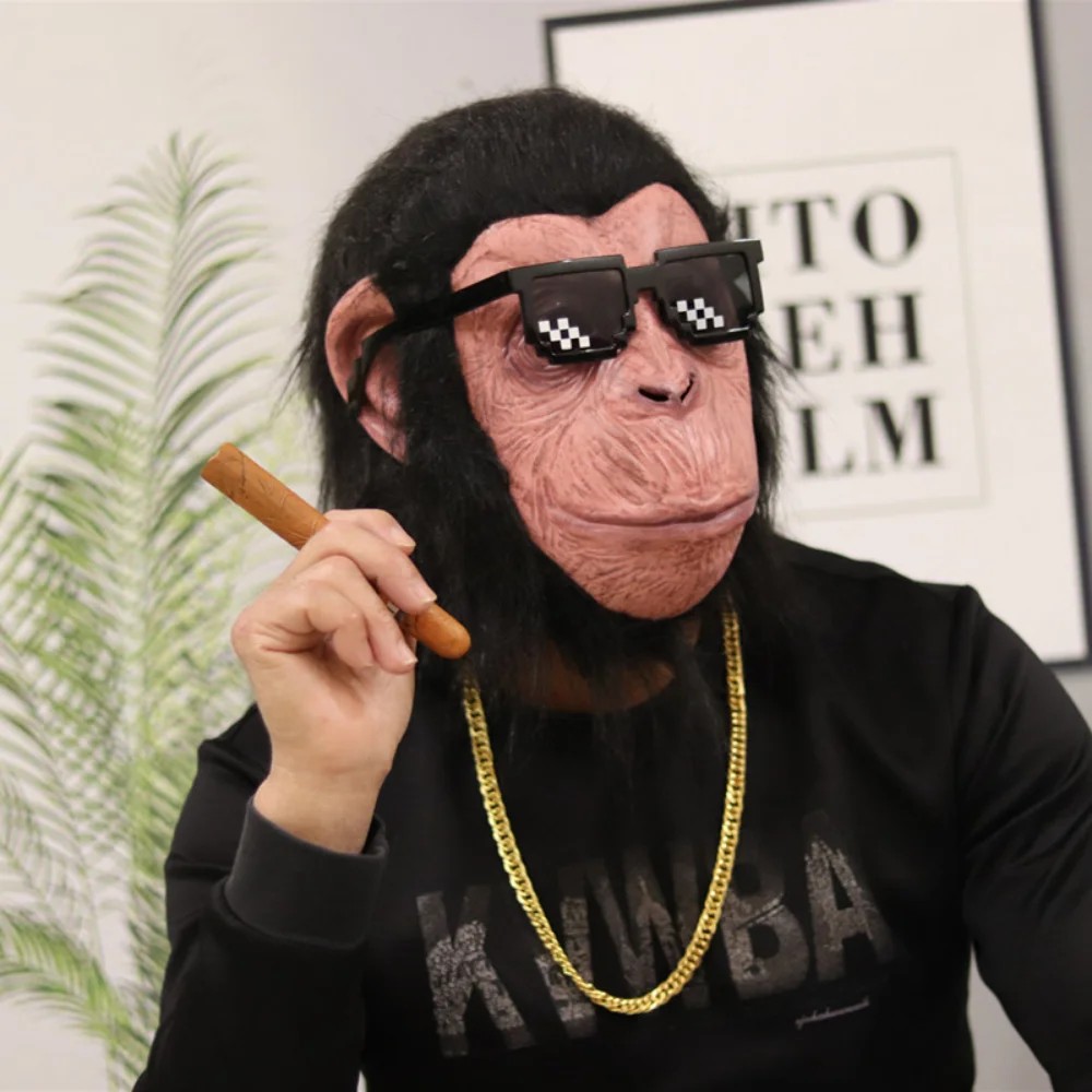 chimpanse maske abe ansigt silikone latex maske til hovedet