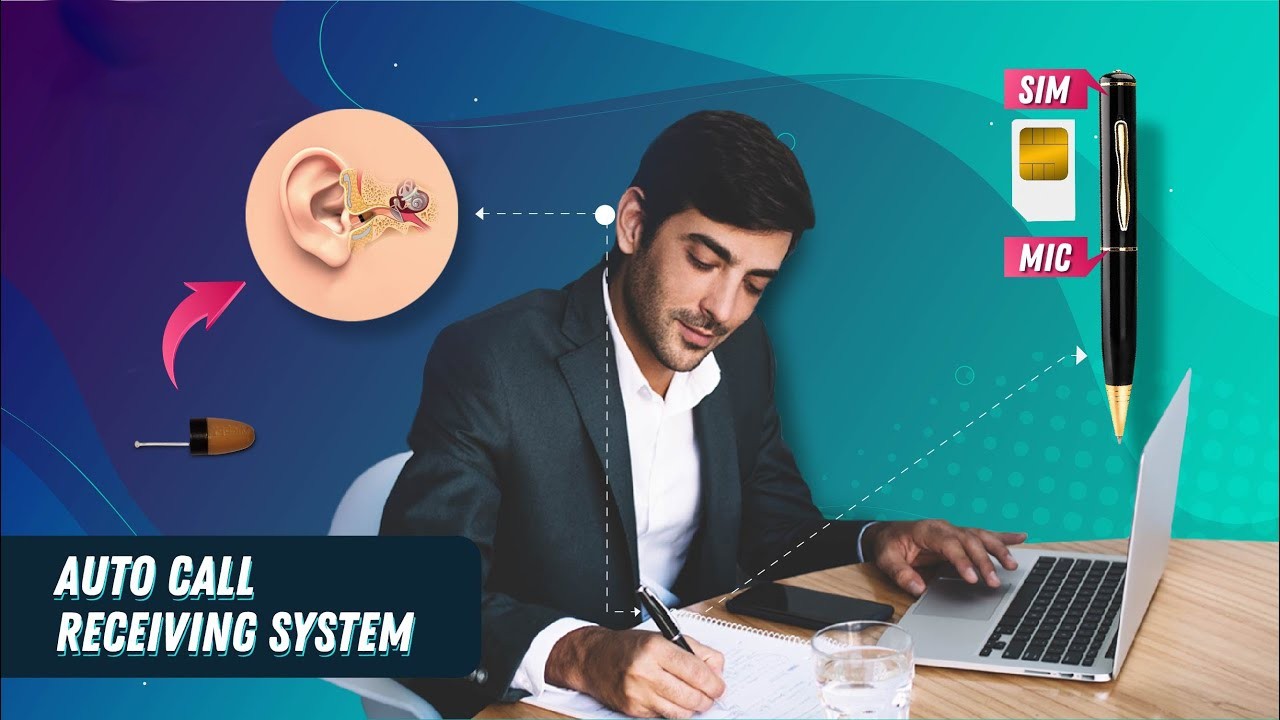 spion det mindste høreapparat i øret usynligt til eksamen