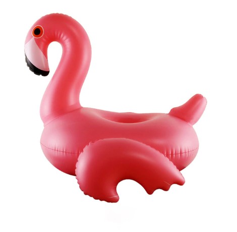 oppustelig flamingo til kopper som holder