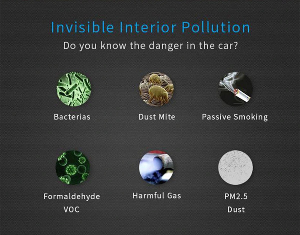 usynlige skadelige partikler i luften