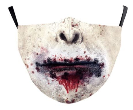 zombie maske til skræmmende ansigt