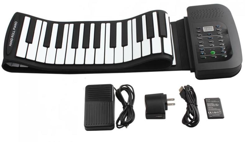 rulleklaver - klaver keyboard lavet af silikone