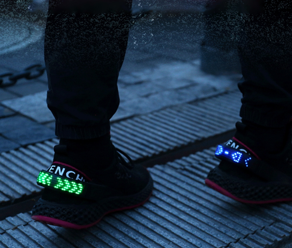 lys display på skoen