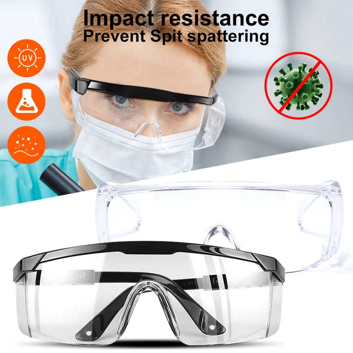 beskyttelsesbriller gennemsigtig