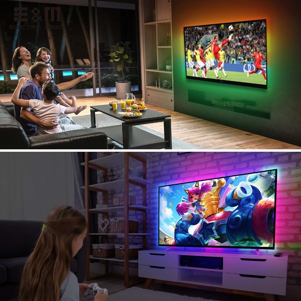 acceptabel R beskyttelse AMBIENT belysning til TV og skærm - FULDT sæt LED-strip 3M | Cool Mania