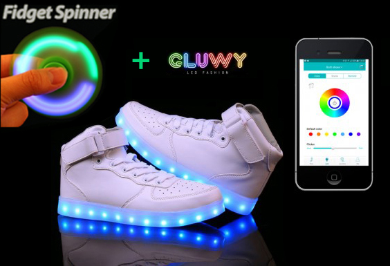 LED sko Sneakers - til at ændre farve via din telefon Cool Mania