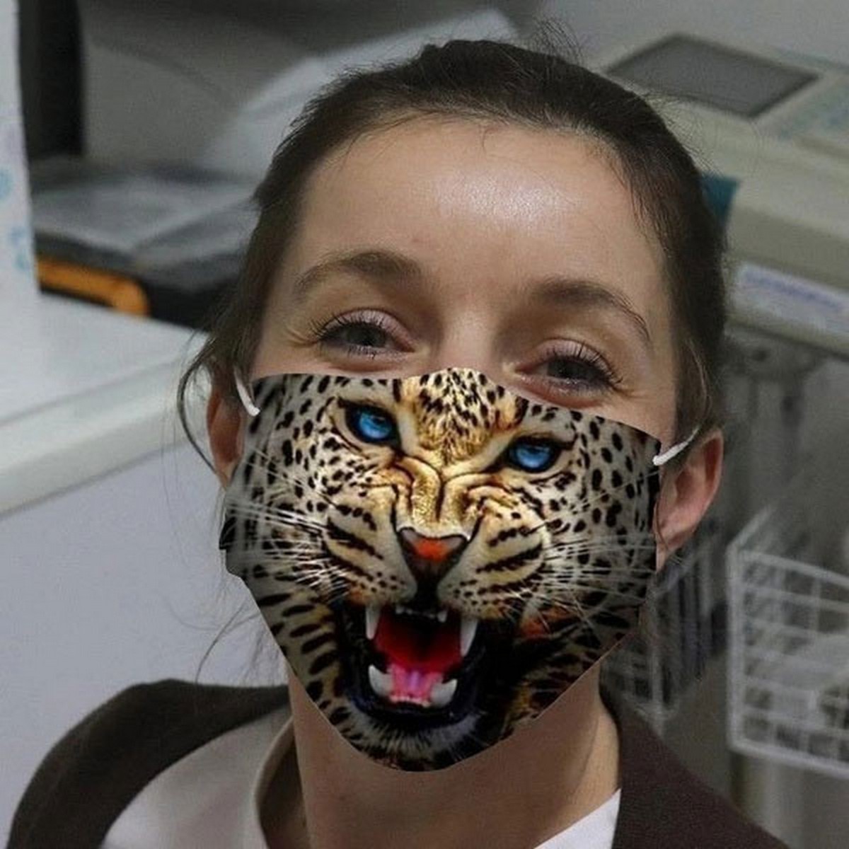 leopard ansigtsmaske