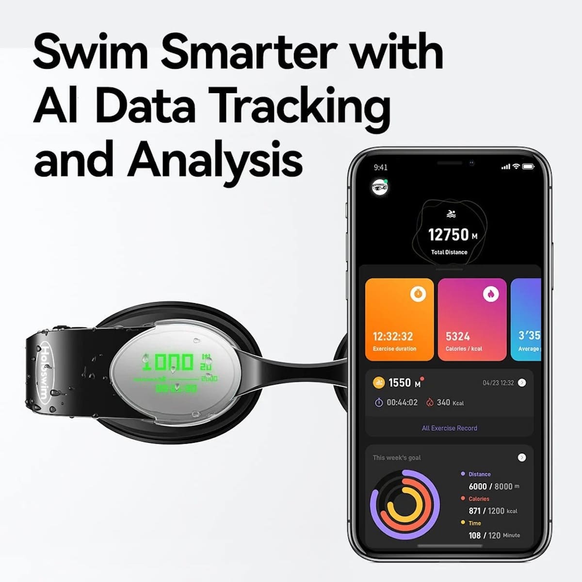 smarte svømmebriller holo swim med smartphone app