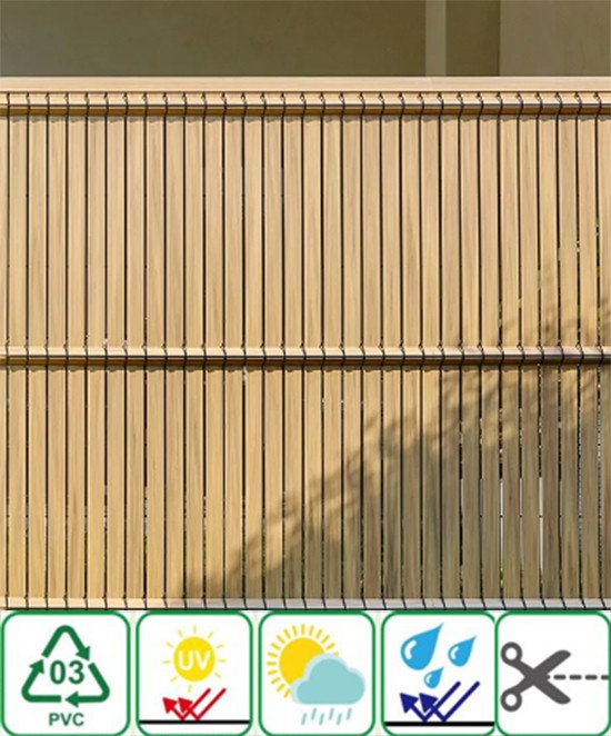 plastfyldninger til hegnet - lige PVC-paneler
