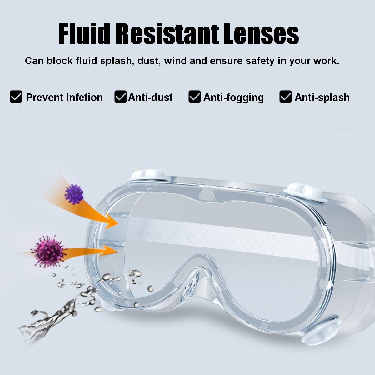 beskyttelsesbriller mod bakterier og vira