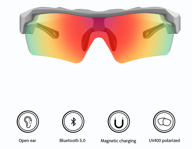 Smarte cykelbriller til sport med bluetooth-støtte