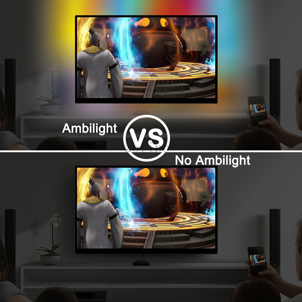 acceptabel R beskyttelse AMBIENT belysning til TV og skærm - FULDT sæt LED-strip 3M | Cool Mania