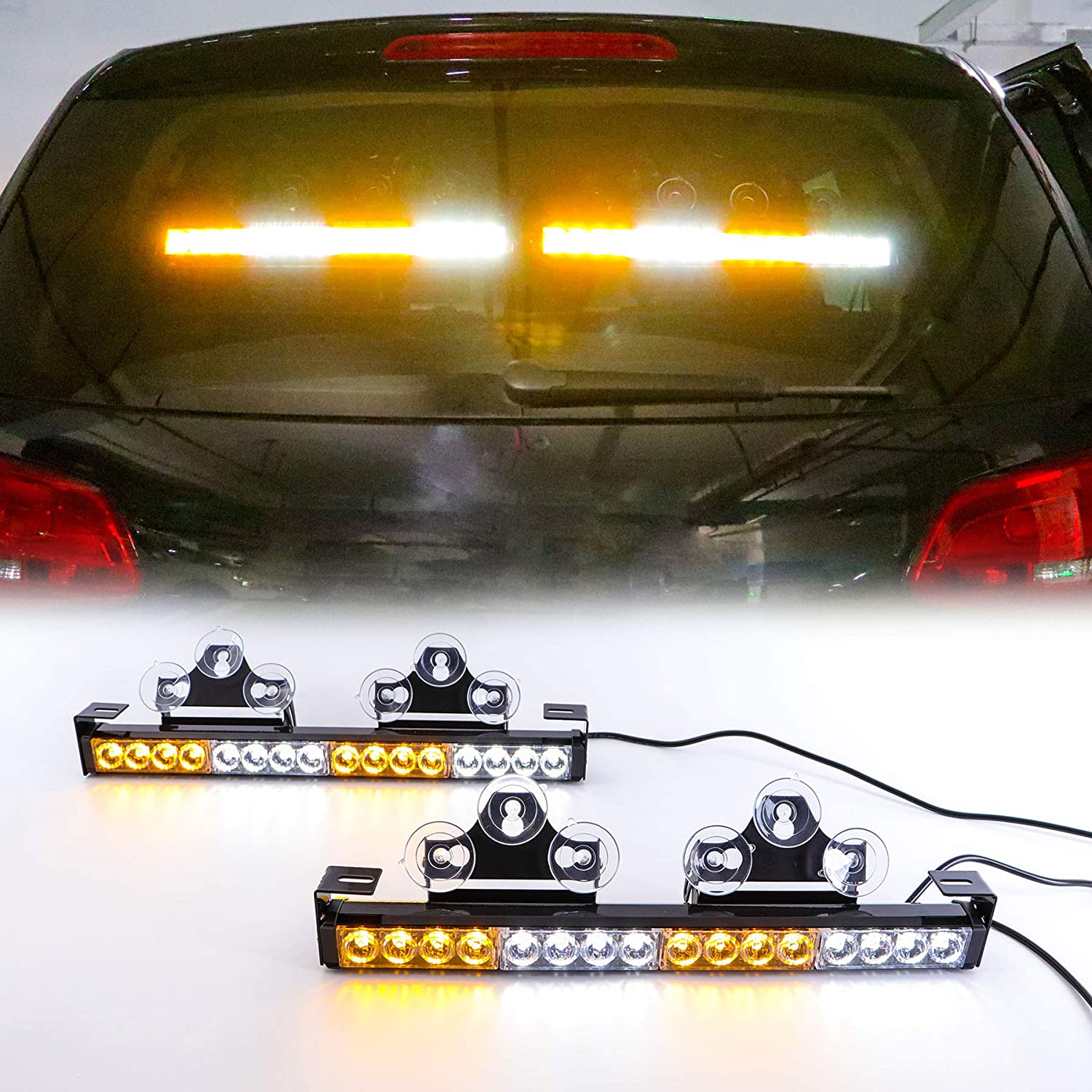 Blinkende LED-lys til bilen gul hvid multifarve