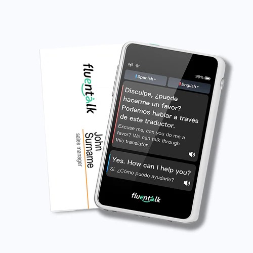 Fluentalk T1 mini - Visa-kortstørrelse med 2,8" HD-skærm