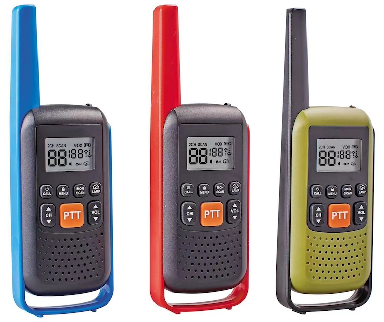 walkie-talkie med indbygget LED lommelygte