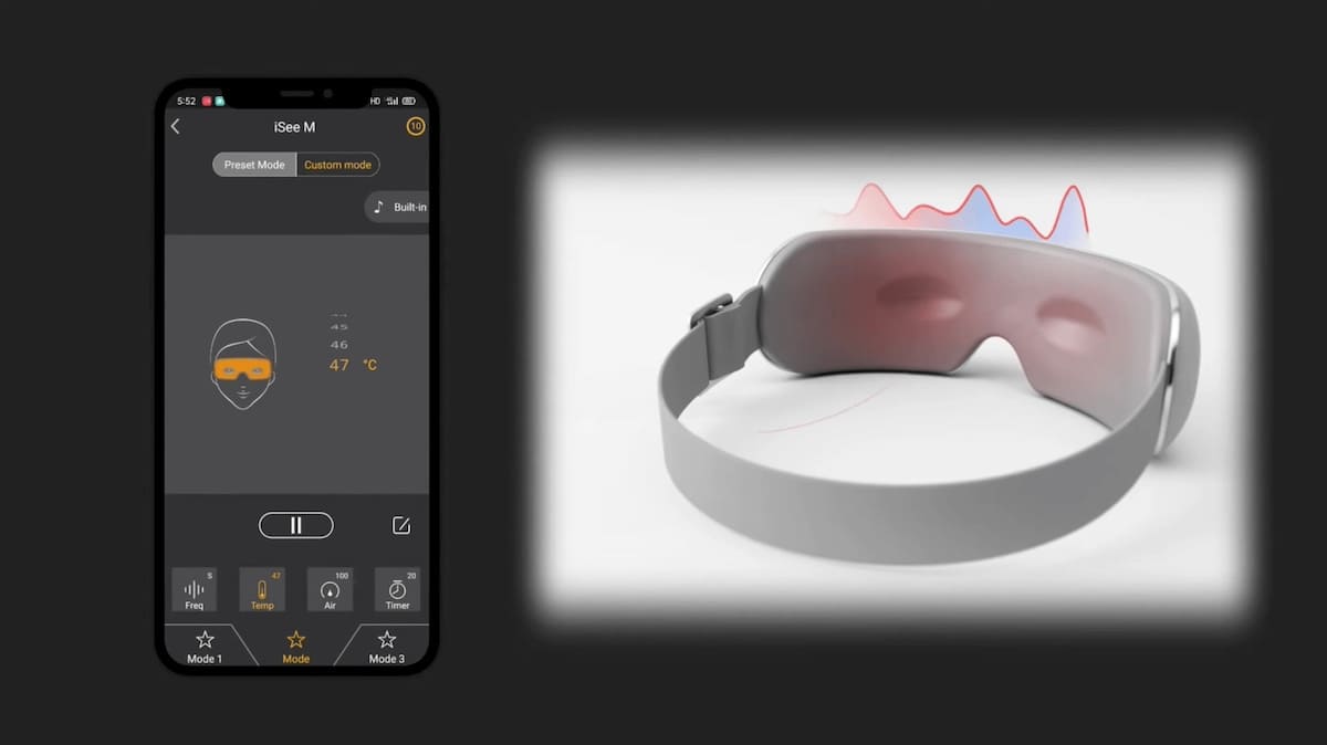Vibrerende briller med smart teknologi og Bluetooth-forbindelse