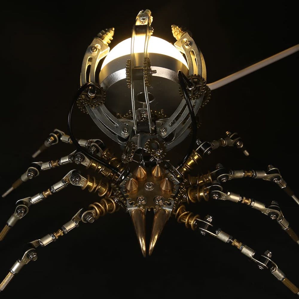 3D-model af et edderkoppuslespil i metal