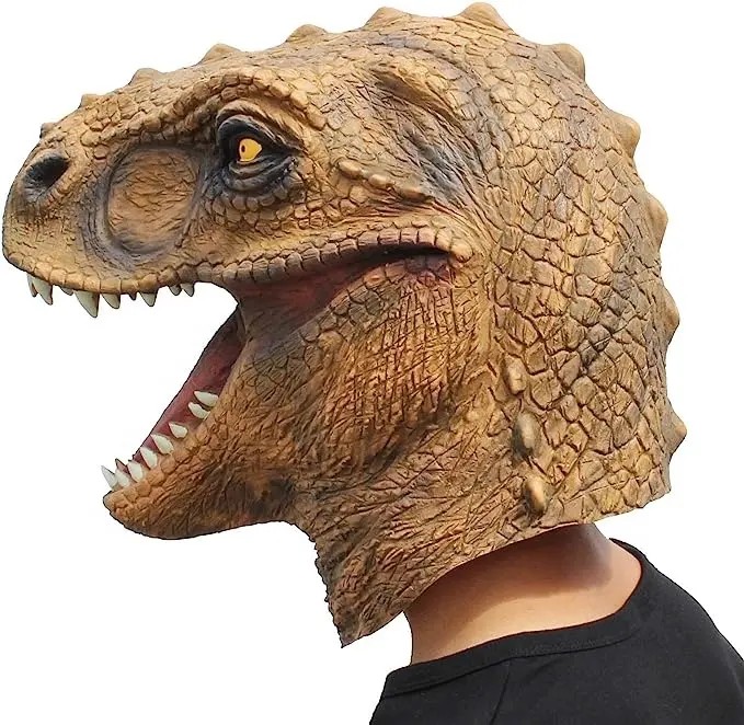 Halloween maske silikone dinosaur t rex dinosaur hoved maske
