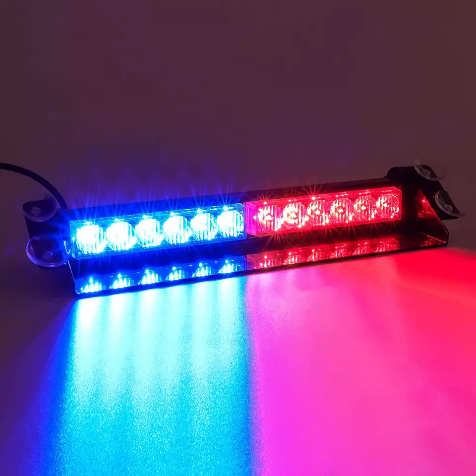 Blinkende LED strobe beacons (lys) til bilen med mulighed for at ændre farver og blinkende stilarter