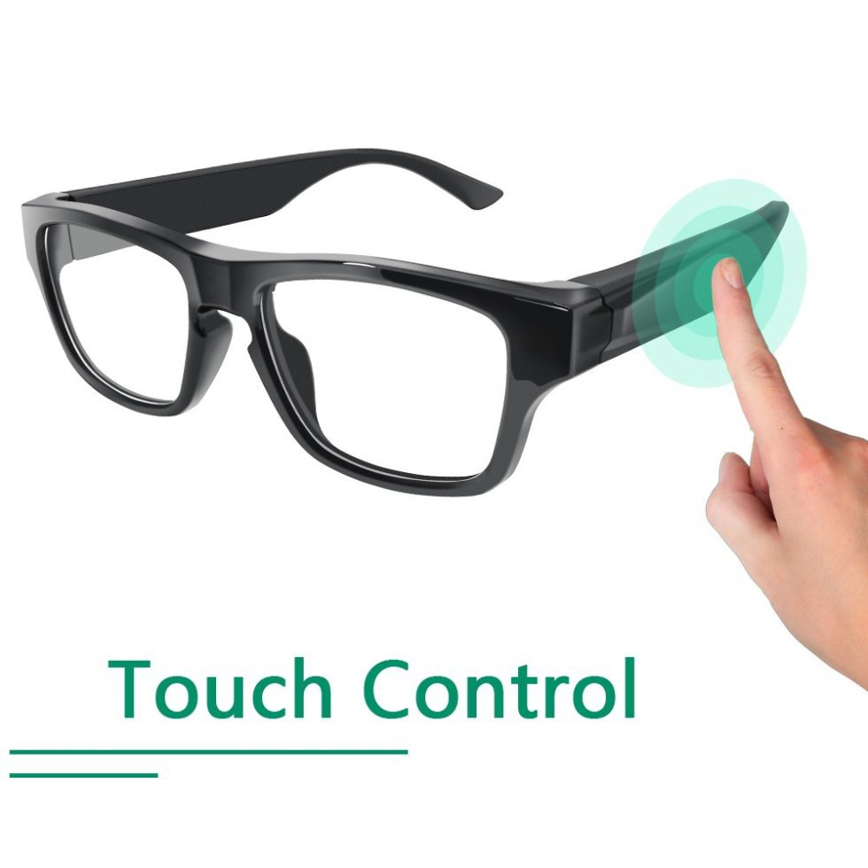 elegante briller med Full HD-kamera - touch-kontrol