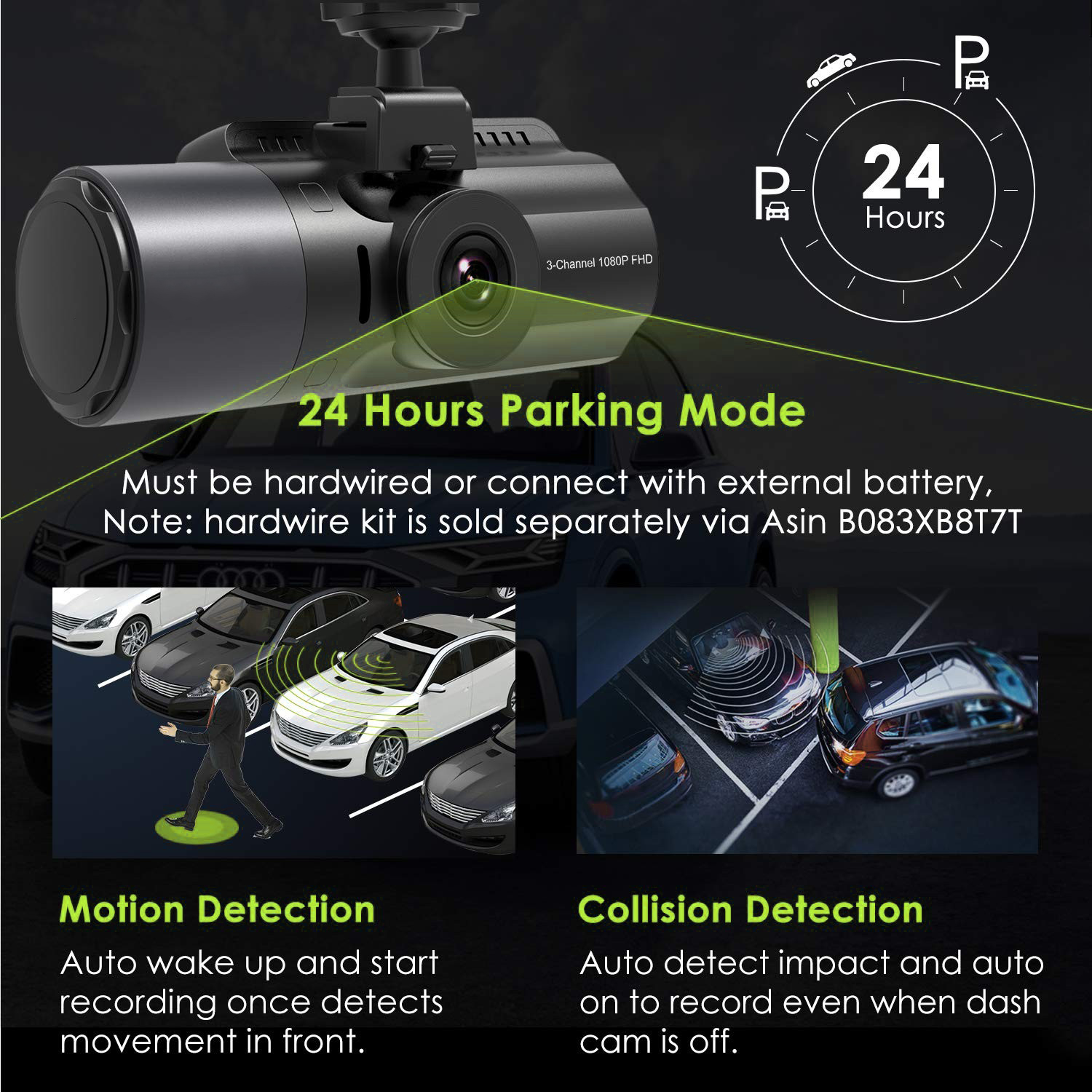 Bilkamera Profio S12 parkeringstilstand
