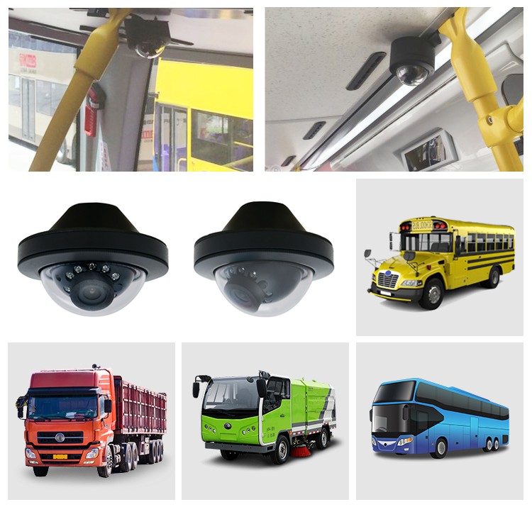 mini dome kamera til busser, trolleybusser, sporvogne, varevogne, minibusser, campingvogne, sættevogne, trailere, lastbiler