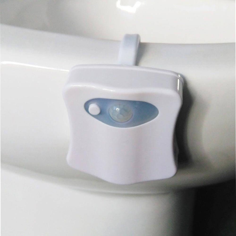 Toiletlys med bevægelsessensor - farvet LED