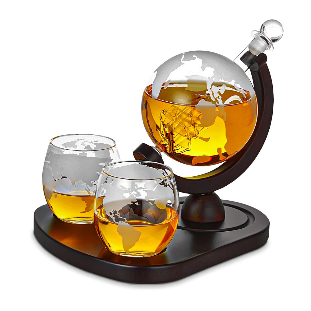 globe whisky karafler - whisky sæt glas