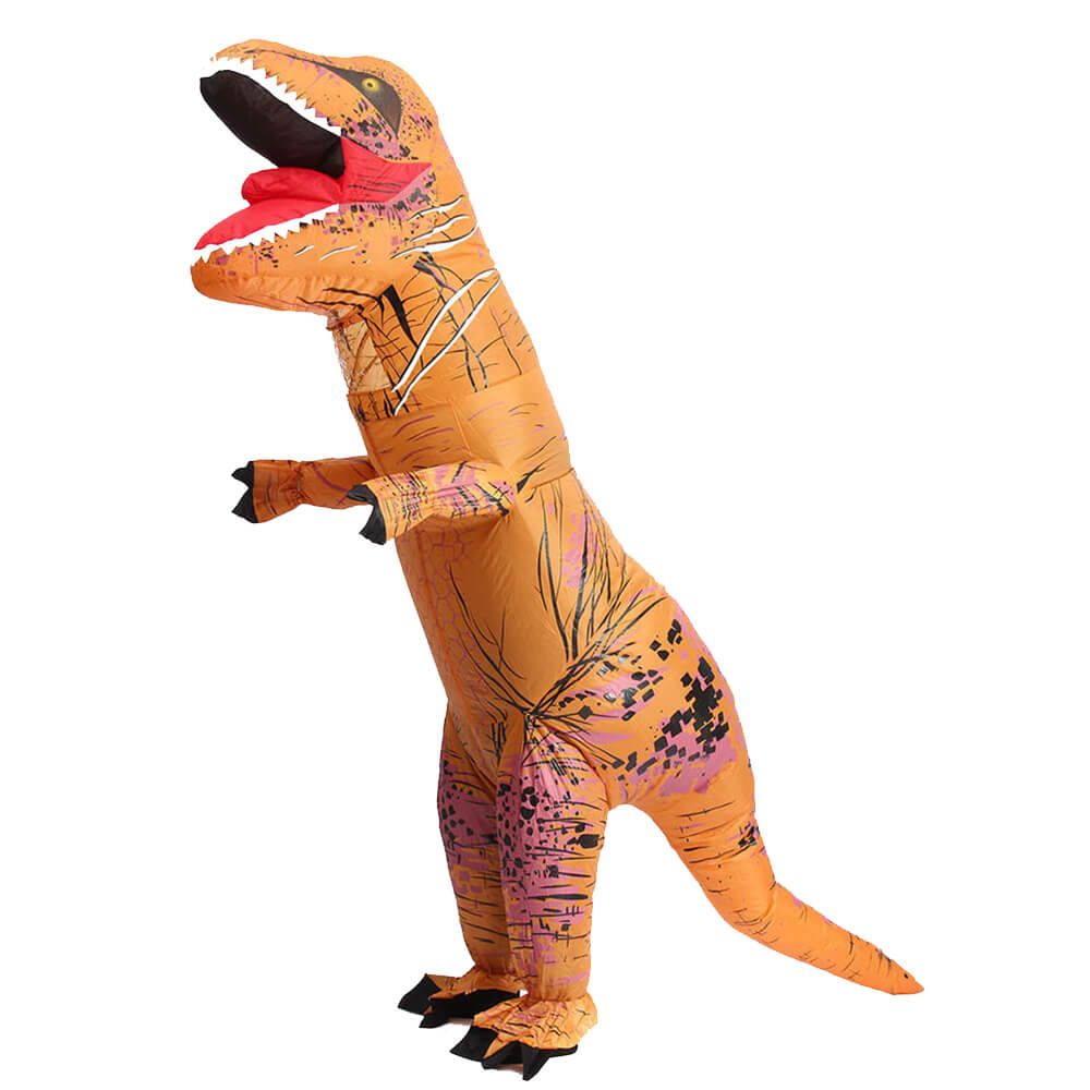 oppusteligt dinosaur kostume - dino outfit dragt