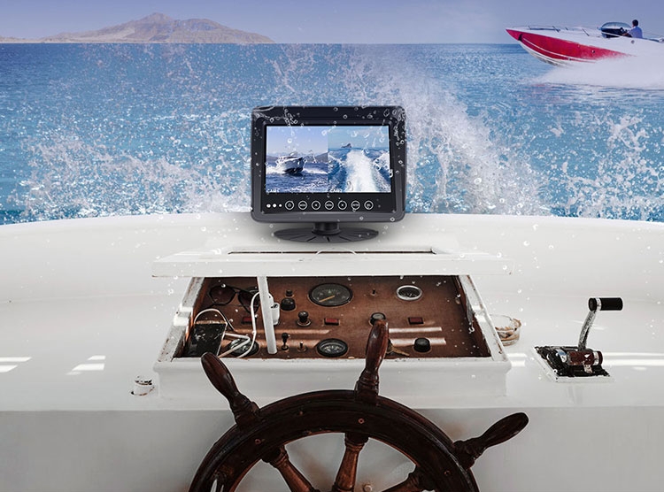 vandtæt skærm på yachtbåd