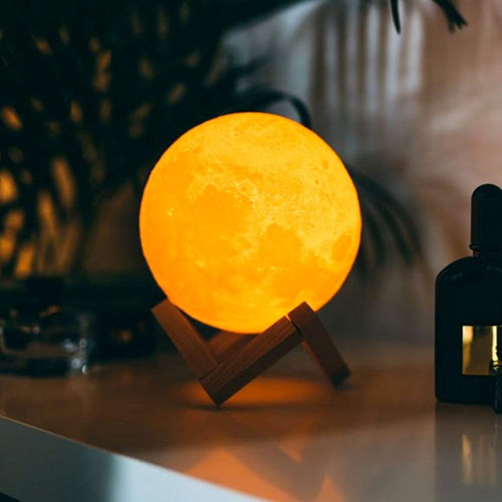 3D måne - berøringslampe til soveværelset